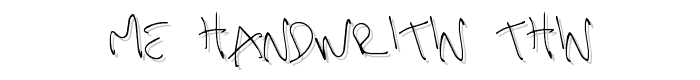 me handwritin Thin font